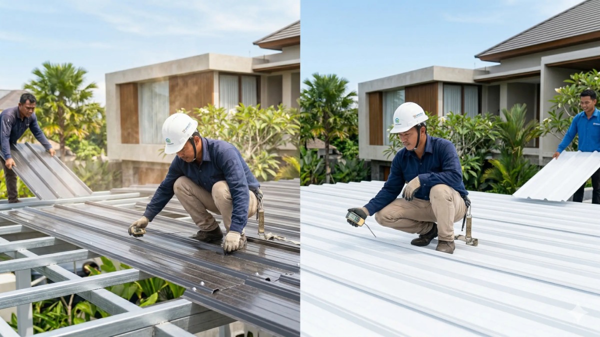 Atap UPVC vs Spandek: Mana yang Lebih Tahan Panas?